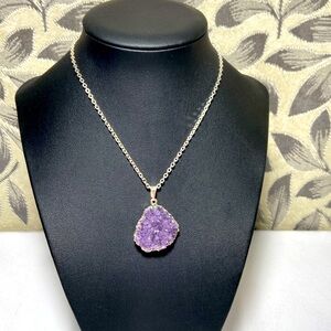 Amethyst Pendant With Chain